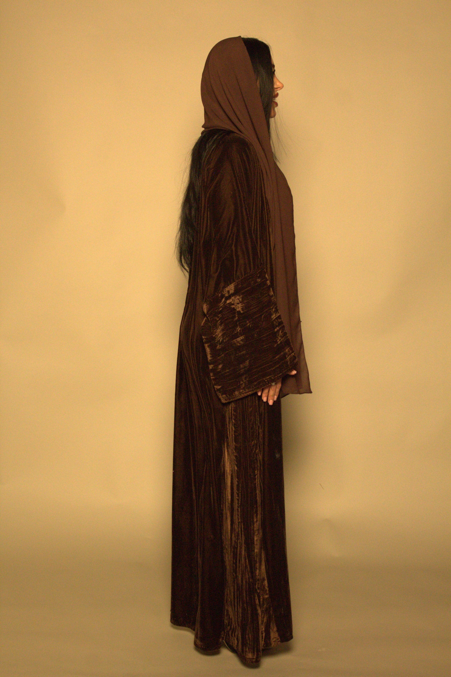 Velvet Abaya - Chocolate Brown