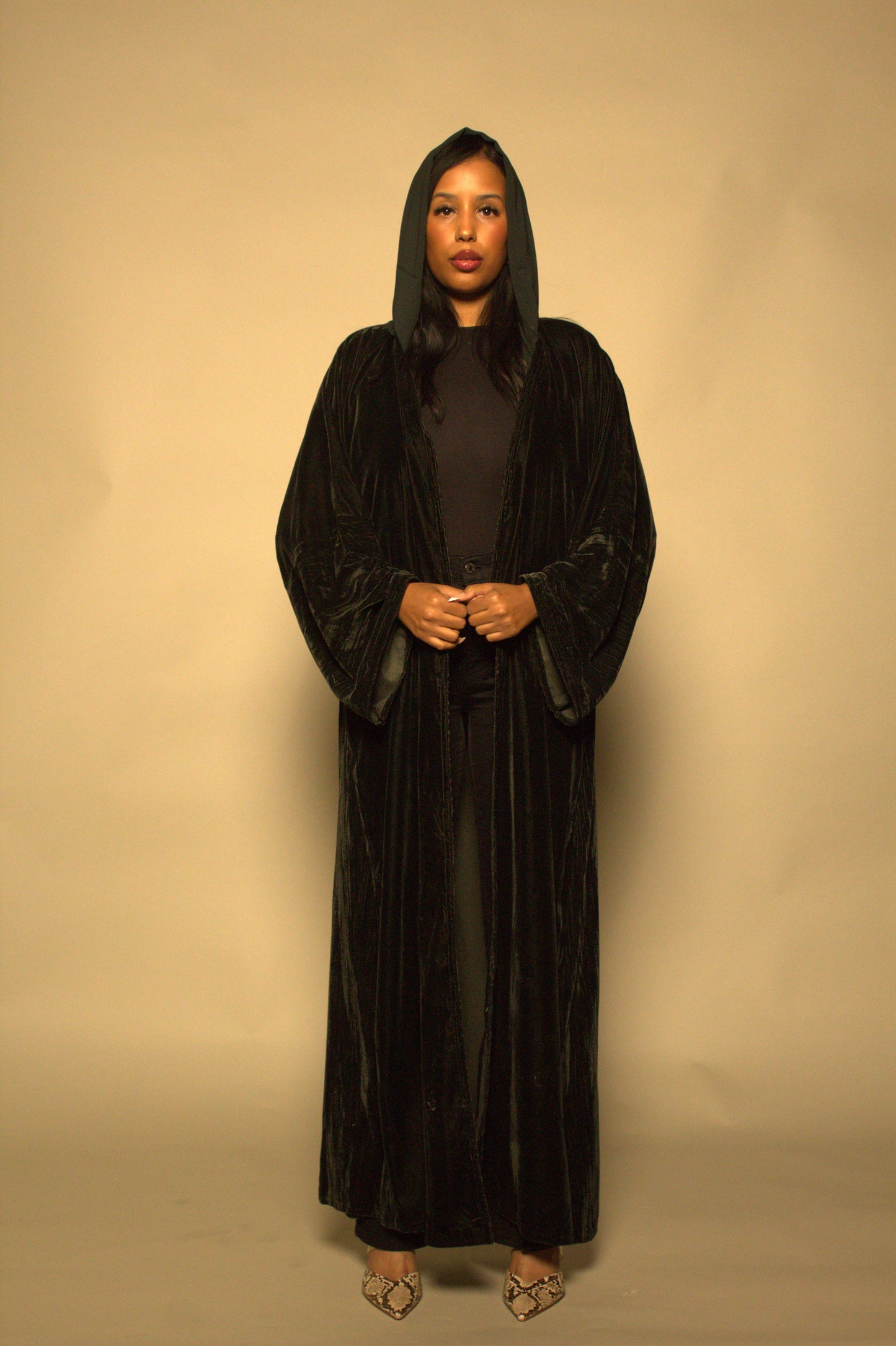 Velvet Abaya - Forest Green