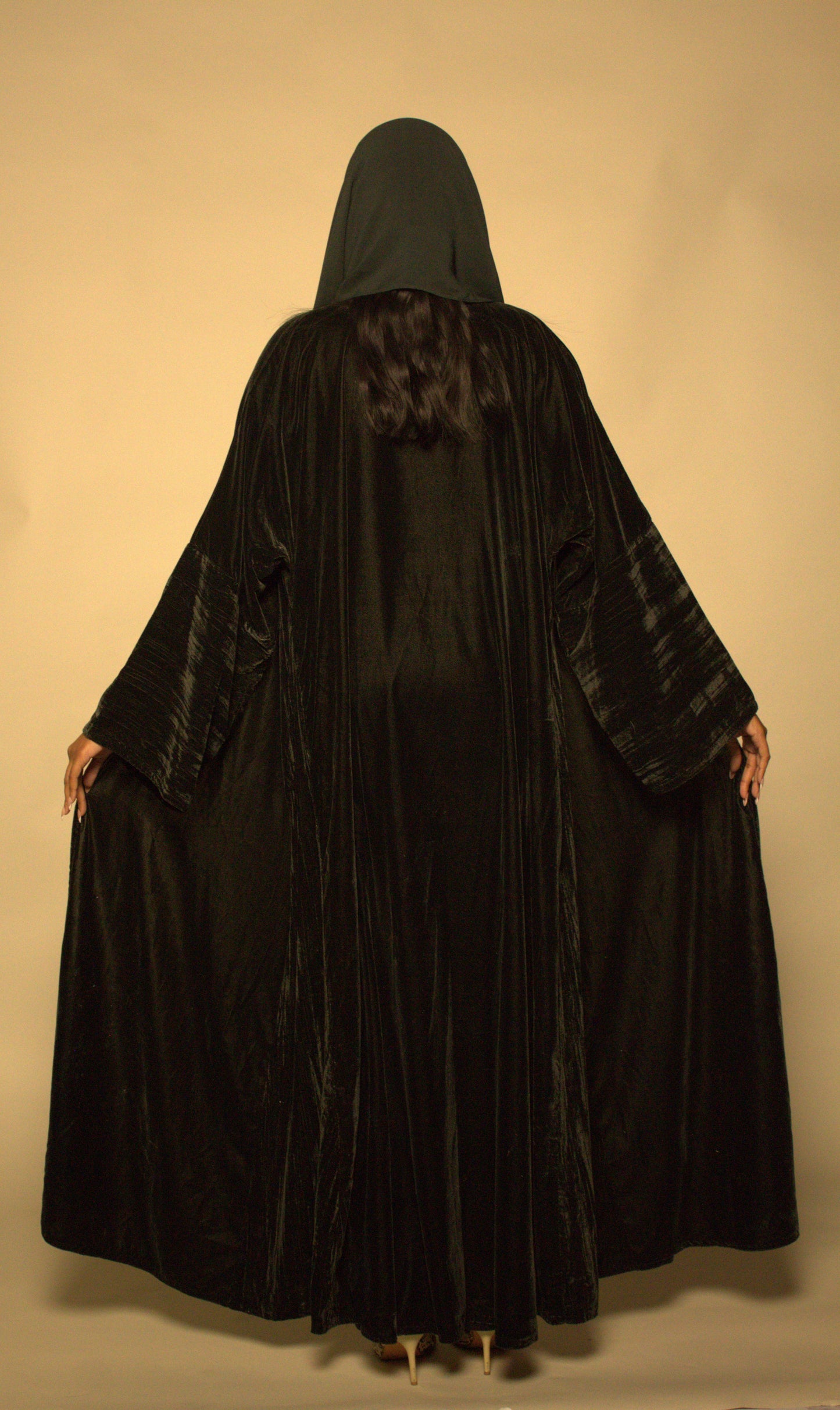 Velvet Abaya - Forest Green