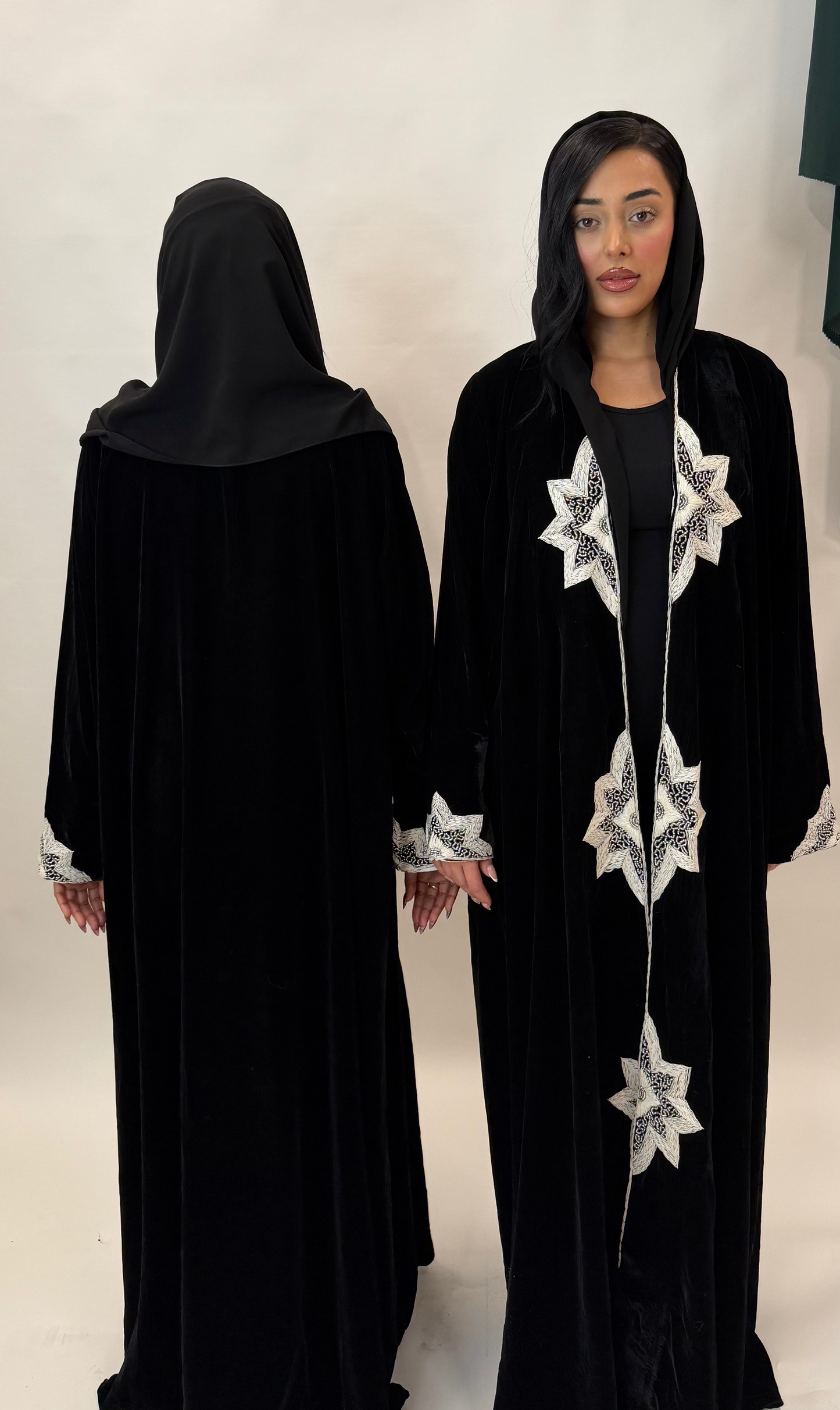 Black Velvet Abaya - Midnight Star