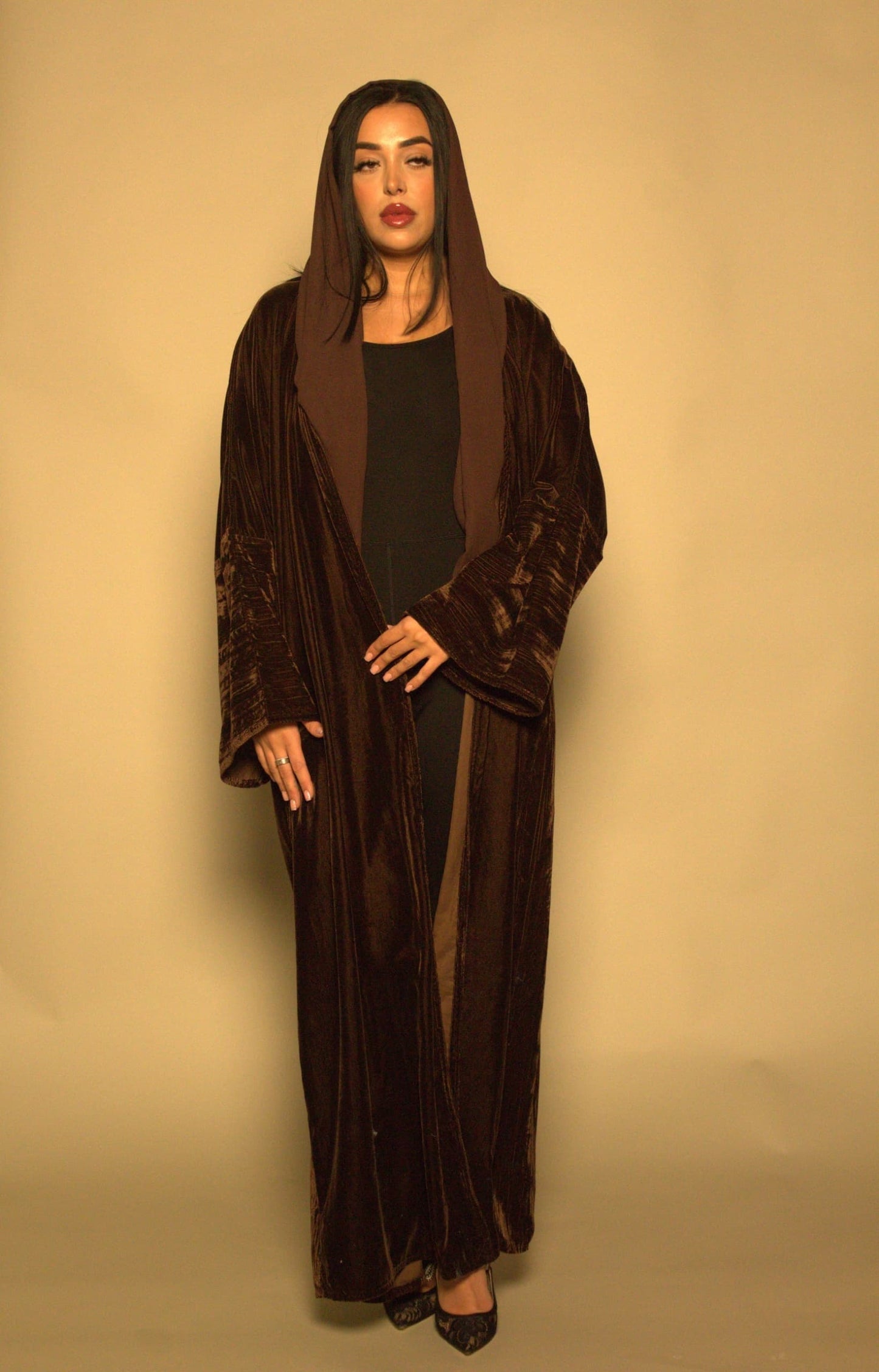 Velvet Abaya - Chocolate Brown